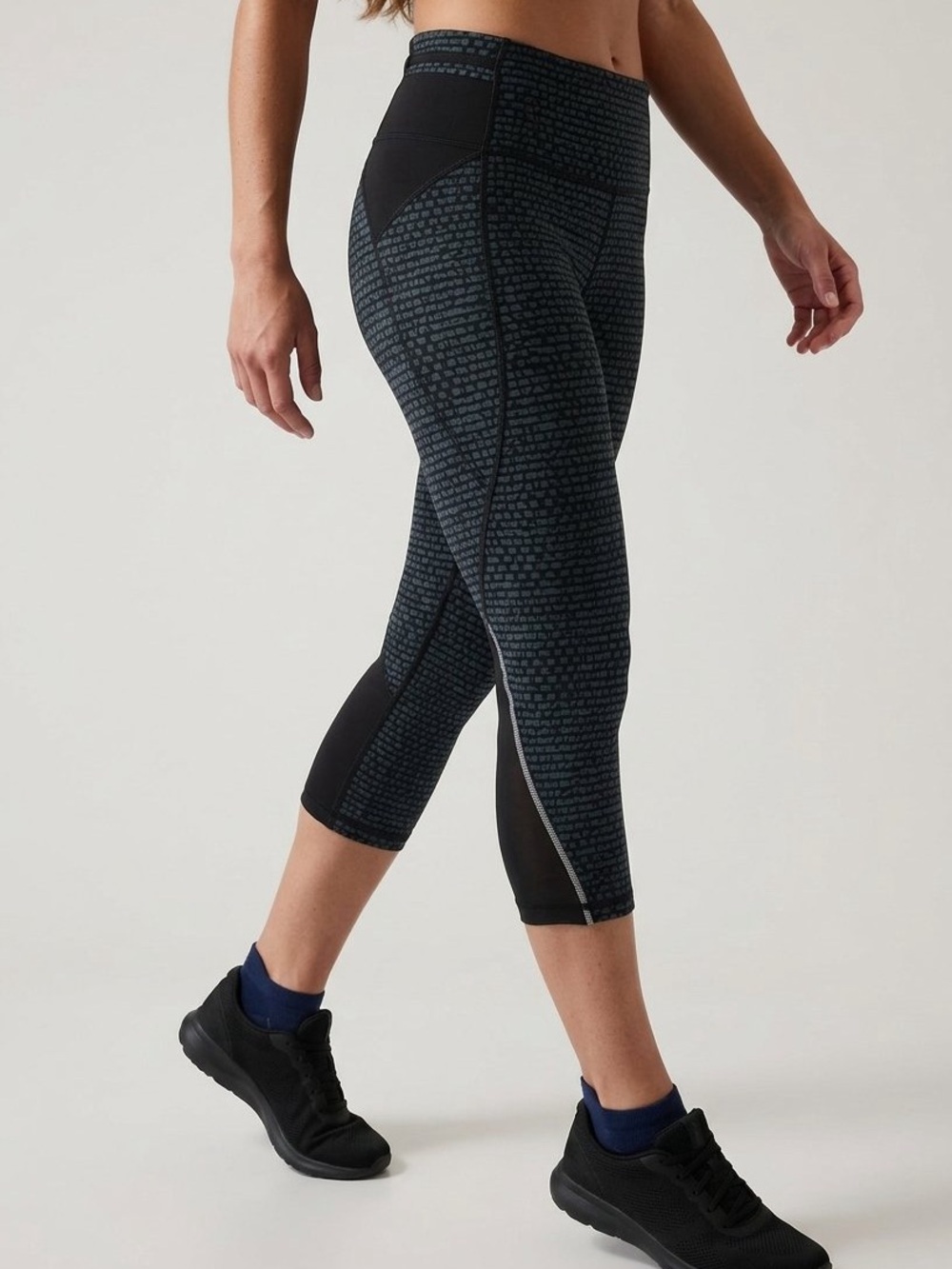 Lululemon Free Runner Crop 19" Shatter Weave Desert Teal Size 8